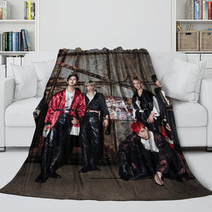 Stray Kids Blanket Flannel Fleece Pattern Throw Room Decoration