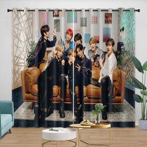 Stray Kids Curtains Blackout Window Drapes Room Decoration