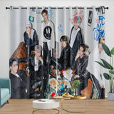 Stray Kids Curtains Blackout Window Drapes Room Decoration