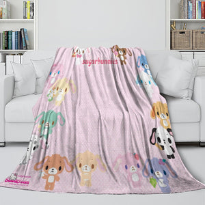 Sugarbunnies Blanket Flannel Fleece Throw Room Decoration