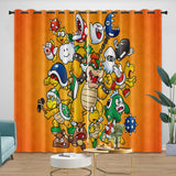 Super Mario Pattern Curtains Blackout Kids Room Window Drapes