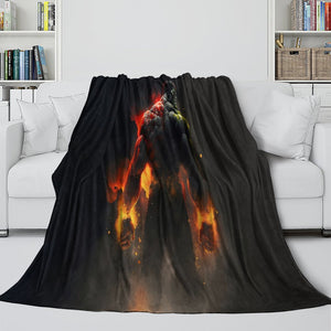 Superhero Hulk Blanket Flannel Throw Kids Room Decoration