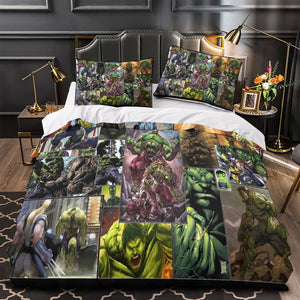 Superhero Hulk Duvet Cover Pattern Bedding Set Without Filler