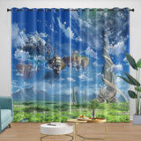 Sword Art Online Curtains Blackout Kids Room Window Drapes