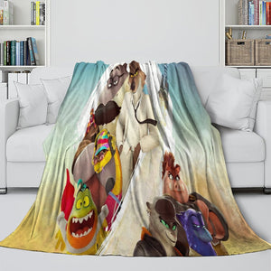 The Bad Guys 2 Blanket Pattern Flannel Throw Room Decoration