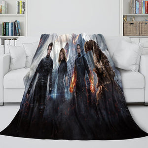 The Fantastic Four Blanket Flannel Throw Kids Room Decoration