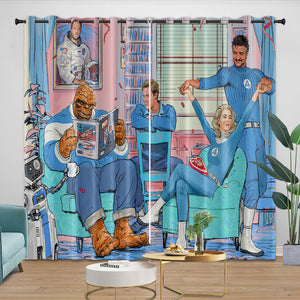 The Fantastic Four Curtains Blackout Window Drapes Room Decoration
