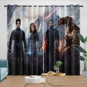 The Fantastic Four Curtains Blackout Window Drapes Room Decoration