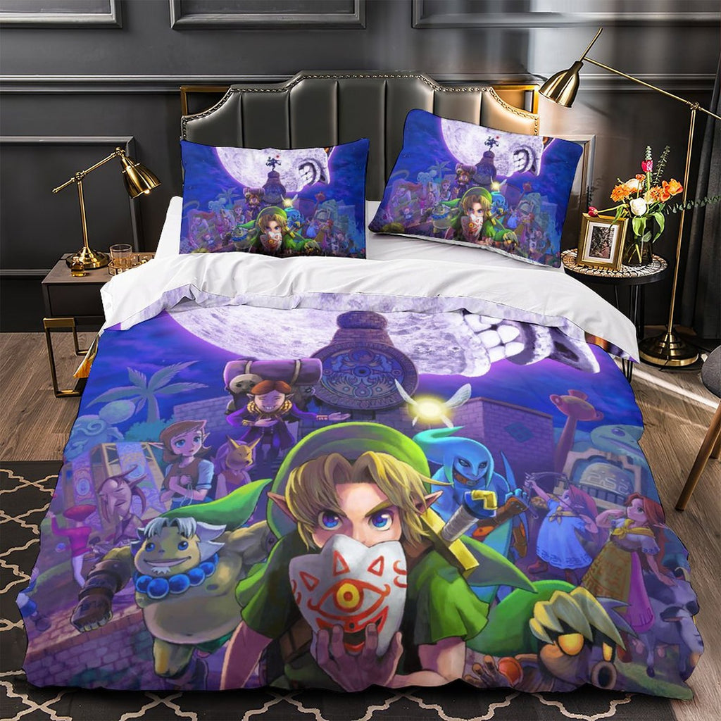 The Legend of Zelda Pattern Bedding Set Quilt Duvet Cover Room Decoration