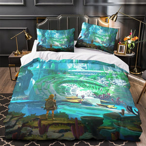 The Legend of Zelda Tears of the Kingdom Bedding Set Quilt Duvet Cover