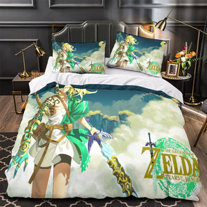 The Legend of Zelda Tears of the Kingdom Bedding Set Quilt Duvet Cover