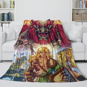 The Legend of Zelda Tears of the Kingdom Blanket Flannel Fleece Throw Room Decoration