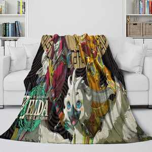 The Legend of Zelda Tears of the Kingdom Blanket Flannel Fleece Throw Room Decoration