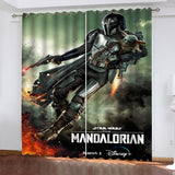 The Mandalorian Yoda Curtains Pattern Blackout Window Drapes