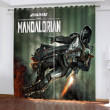 The Mandalorian Yoda Curtains Pattern Blackout Window Drapes