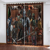 The Mandalorian Yoda Curtains Pattern Blackout Window Drapes