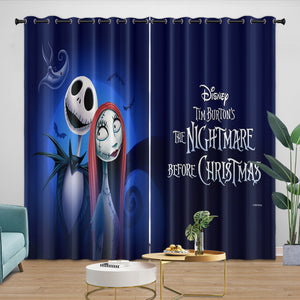 The Nightmare Before Christmas Curtains Blackout Window Drapes Room Decoration
