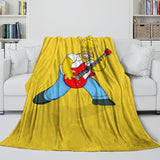 The Simpsons Blanket Flannel Fleece Kids Room Decoration