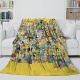 The Simpsons Blanket Flannel Fleece Kids Room Decoration