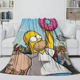 The Simpsons Blanket Flannel Fleece Kids Room Decoration