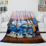 The Smurfs Blanket Flannel Throw Room Decoration