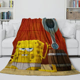 The SpongeBob Movie Search for SquarePants Blanket Flannel Throw Room Decoration