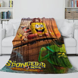 The SpongeBob Movie Search for SquarePants Blanket Flannel Throw Room Decoration