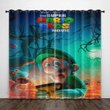 The Super Mario Bros Movie Curtains Blackout Window Drapes Decoration
