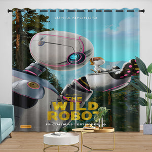The Wild Robot Curtains Blackout Window Drapes Room Decoration