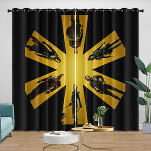 Thunderbolts Pattern Curtains Blackout Window Drapes Room Decoration