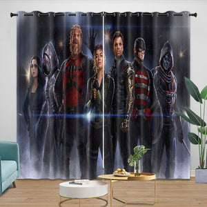 Thunderbolts Pattern Curtains Blackout Window Drapes Room Decoration