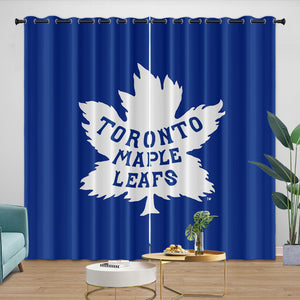 Toronto Maple Leafs Curtains Blackout Window Drapes Room Decoration