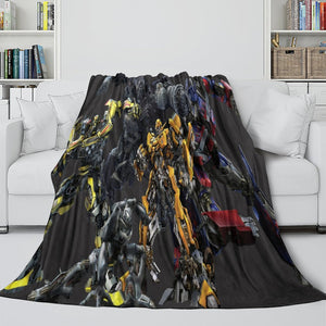 Transformers Blanket Flannel Throw Kids Room Decoration