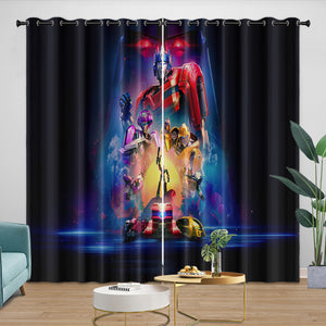 Transformers One Curtains Pattern Blackout Window Drapes