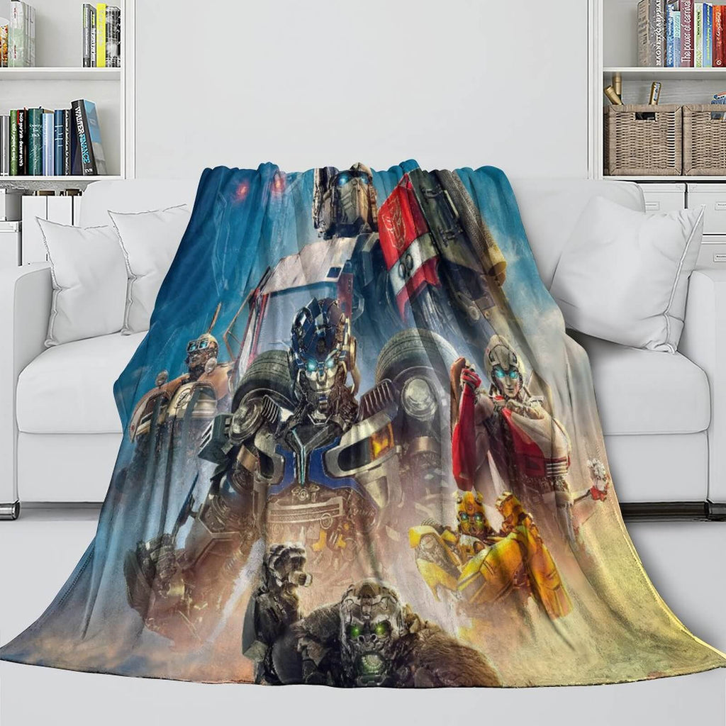 Transformers Rise of the Beasts Blanket Flannel Fleece Throw