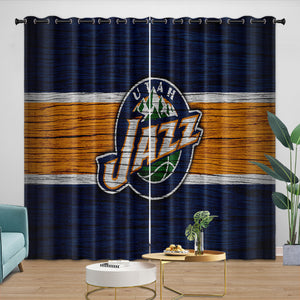 Utah Jazz Curtains Blackout Window Drapes Room Decoration