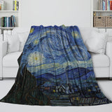 Van Gogh Painting Blanket Flannel Fleece Throw Kids Room Decoration