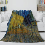Van Gogh Painting Blanket Flannel Fleece Throw Kids Room Decoration