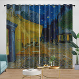 Van Gogh Painting Curtains Blackout Window Drapes Kids Room Decoration