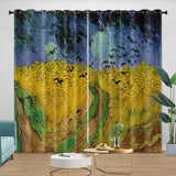 Van Gogh Painting Curtains Blackout Window Drapes Kids Room Decoration