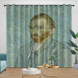 Van Gogh Painting Curtains Blackout Window Drapes Kids Room Decoration