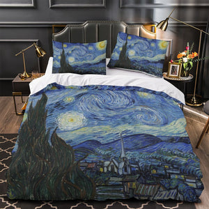 Van Gogh Painting Duvet Cover Pattern Bedding Set Without Filler