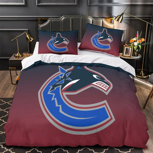 Vancouver Canucks Bedding Set Quilt Duvet Cover Without Filler