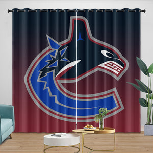 Vancouver Canucks Curtains Blackout Window Drapes Room Decoration