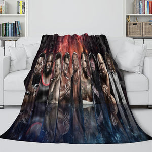 WWE Pattern Blanket Flannel Throw Kids Room Decoration