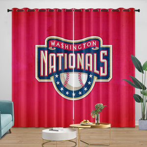 Washington Nationals Curtains Blackout Window Drapes Room Decoration
