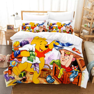 Winnie the Pooh Bedding Set Kids Quilt Cover Without Filler