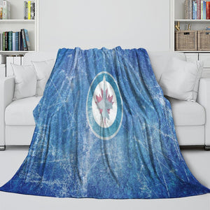 Winnipeg Jets Blanket Flannel Throw Kids Room Decoration