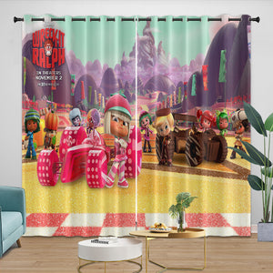 Wreck-It Ralph Curtains Blackout Window Drapes Room Decoration