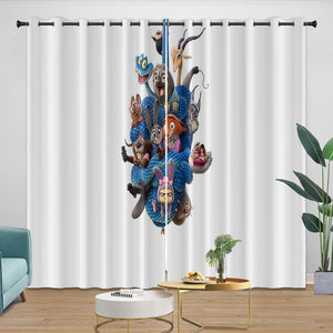 Zootopia 2 Curtains Blackout Window Drapes Room Decoration